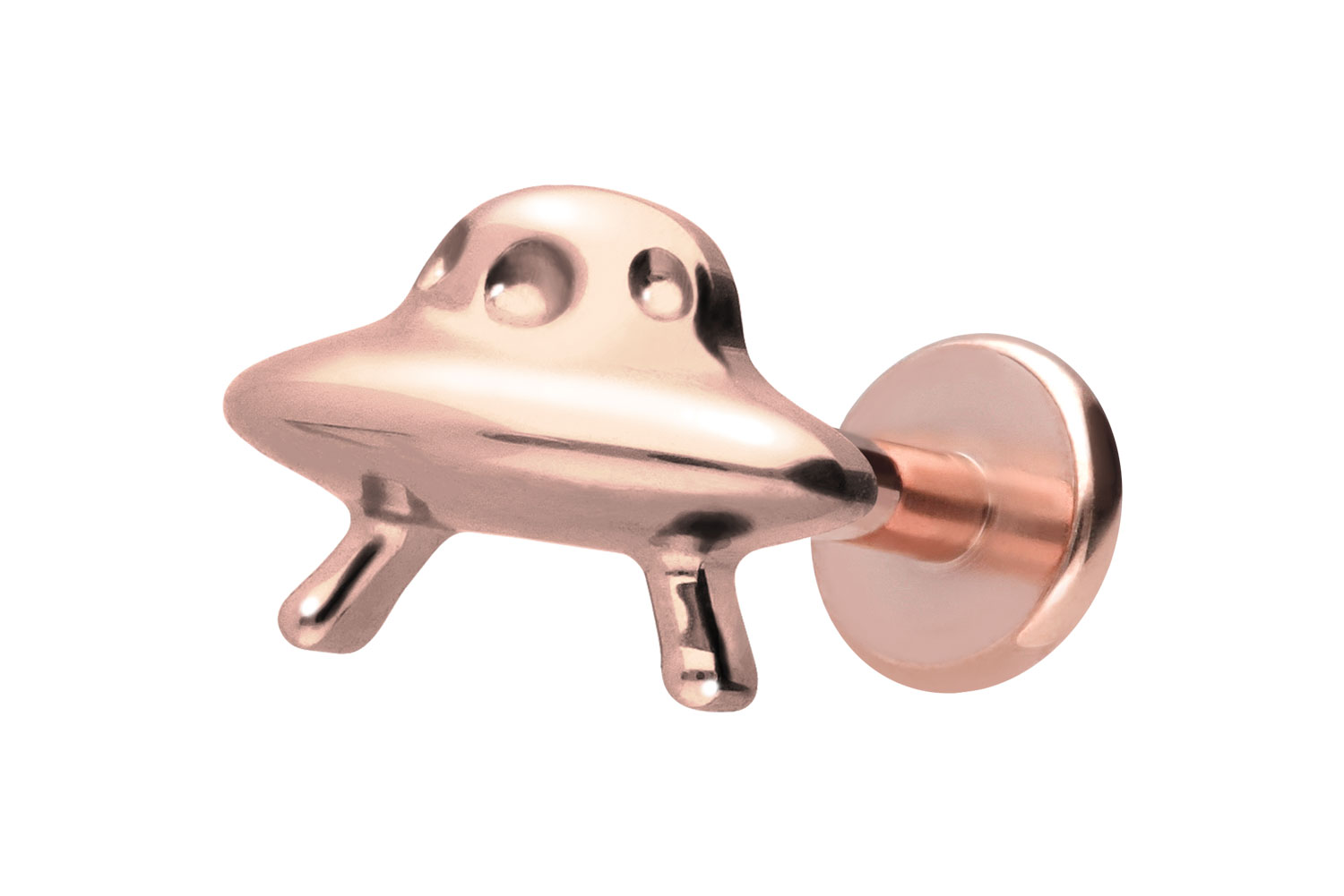 Titan Labret Piercing mit Innengewinde UFO